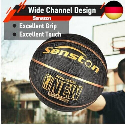 Senston Basketball Größe 7, Baskettball Mit Pumpe, Outdoor Basketbälle, An